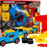 Zusammenbaubares Rennauto mit Bohrmaschine