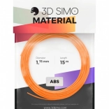 Filament ABS II für 3D-Stifte und 3D-Druck – Set 15 m (orange, schwarz, weiß)