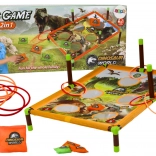 2-in-1 Wurfspiel mit Reifen Hand Toss Bag Hoop Board Dinosaurier