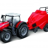 Modelltraktor Massey Ferguson 8740S mit Ballenpresse