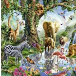 Diamantmalerei Dschungelleben 30x40 cm