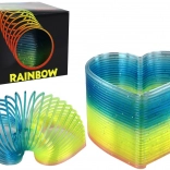 Glitzernde Regenbogen-Feder Herz 6 cm – Antistress-Spielzeug