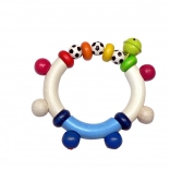 Holz-Rassel mit Glöckchen – Fußball