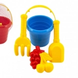 Sandspielzeug-Set – Eimer, Schaufel, Harke und Förmchen
