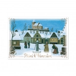 Weihnachtskarte mit Kranzmotiv