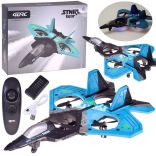 RC-Drohne Raptor mit Schutzrotoren und LED-Beleuchtung – blau