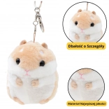 Plüsch-Hamster Schlüsselanhänger Beige 10 cm