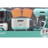 Set aus Kinder-Küchengeräten – Mixer, Schneebesen und Toaster