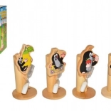 Holz Zahnbürstenhalter Maulwurf mit Blume