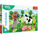 Puzzle 24 Maxi Die Treflik-Familie auf dem Land TREFL