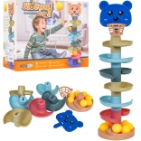 Bunte Kugelbahn mit Bär für Kinder 3+