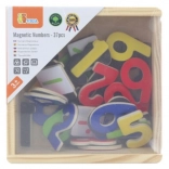 Holzmagnetische Zahlen in einer Box