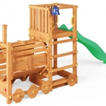 Holz-Spielplatz FUNGOO Loco mit Lokomotive und Rutsche