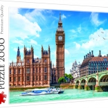 Puzzle mit 2000 Teilen – Big Ben und Westminster-Brücke, London – Trefl