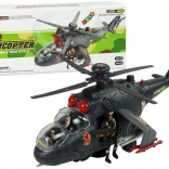 Hubschrauber mit riesigen Flügeln und Lichteffekten