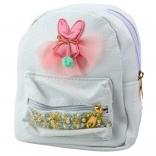 Kinder-Rucksack mit Häschen und dekorativer Schleife weiß