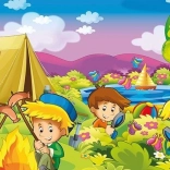 Holzpuzzle Neugierige Camper 25 Teile ART PUZZLE