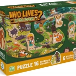 Holzpuzzle Wer lebt im Wald? 16 Teile