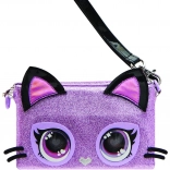Interaktive Wristlet-Tasche PURSE PETS Purdy Purrfect – lila Katze mit LED-Augen