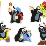 Schaumstoffdekoration Maulwurf und Kuchen