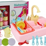 Buntes Waschbecken mit Wasser + Zubehör