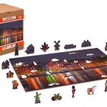 Holzpuzzle Nächtliches Amsterdam mit einzigartigen Teilen