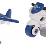 Demontierbares Set Flugzeug und Motorrad