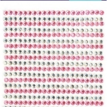 Selbstklebende Steinchen rosa und silber 525 Stk.