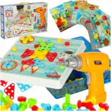 Kreatives Konstruktionsset mit Spielzeugbohrer im Koffer, 261 Teile