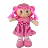 Stoffpuppe rosa mit Streifen 28 cm