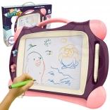 Woopie Magische Löschtafel Bunt mit 2 Stempeln Lila