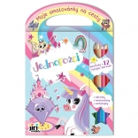 Ausmalbuch für unterwegs Einhörner