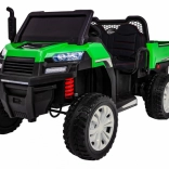 Elektrisches Kinderauto Farmer Truck Pro für 2 Kinder 4x4 mit Fernbedienung, Kippmulde und Audio LED, grün