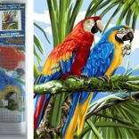 Diamantmalerei Papageien in den Ästen 30 × 40 cm