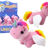 Plüsch-Einhorn Pferd Stretch Jumping Pink