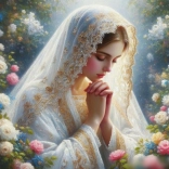 Diamantmalerei Betende Jungfrau Maria 30x40 cm