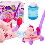 Seifenblasenmaschine Ride-on Einhorn Lichter Geräusche Rosa