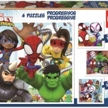 Puzzle Spidey und seine fantastischen Freunde 4-in-1