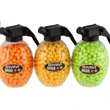 Gummikugeln 6 mm für Pistolen in einer granatenförmigen Dose (800 Stk., 3 Farben)