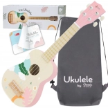 Kinder-Ukulele aus Holz Classic World rosa