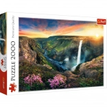 Puzzle 2000 Teile Haifoss Wasserfall, Island