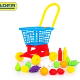 Einkaufswagen mit Lebensmitteln