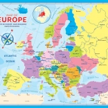 EUROGRAPHICS Puzzle Europa-Karte, 200 Teile
