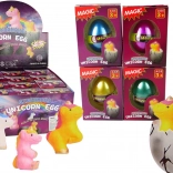 Wachsendes Ei mit Einhorn für Wasser 6 cm – 4 Farben