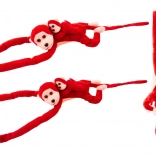 Rotes Plüschäffchen mit Baby