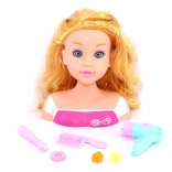 Friseurkopf mit Zubehör 22 cm