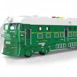 Schwungrad-Zug mit Licht- und Soundeffekten mit Projektion – grün 33 cm