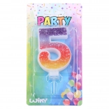 Partykerze Nummer 5 Sterne