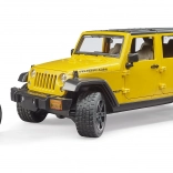 Bruder Jeep Wrangler Rubicon mit Radfahrer und Fahrrad