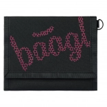BAAGL Brieftasche in schwarzer Farbe mit roter Stickerei
